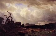 Albert Bierstadt Thunderstorm in the Rocky Mountains France oil painting reproduction